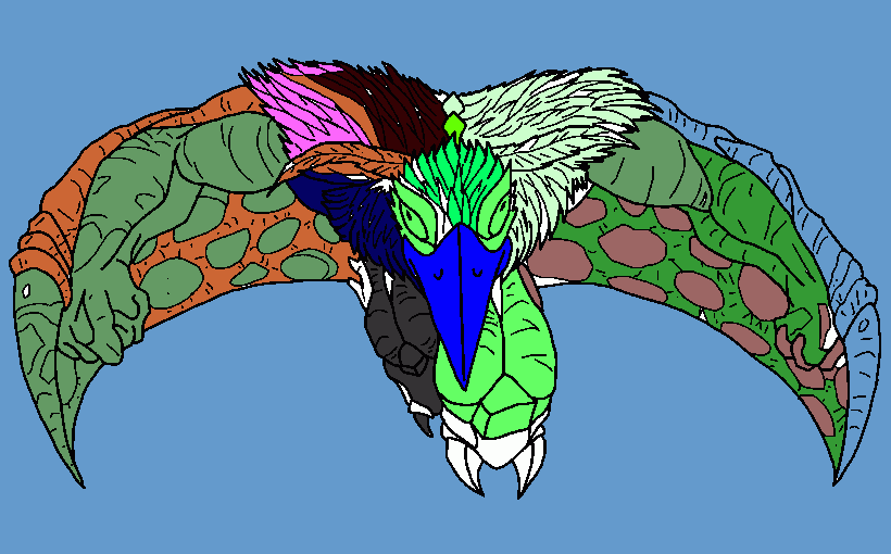 aguila del viento para colorear