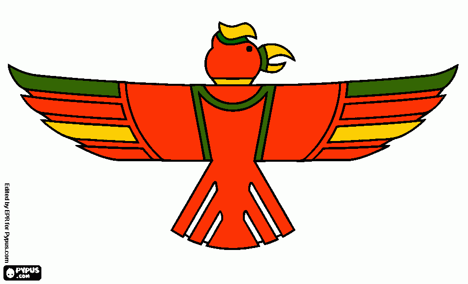 aguila inca para colorear