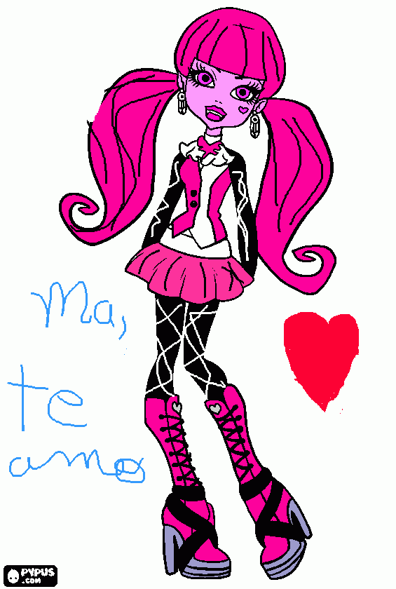 ahi estas tu draculaura jajajajajajajaja para colorear