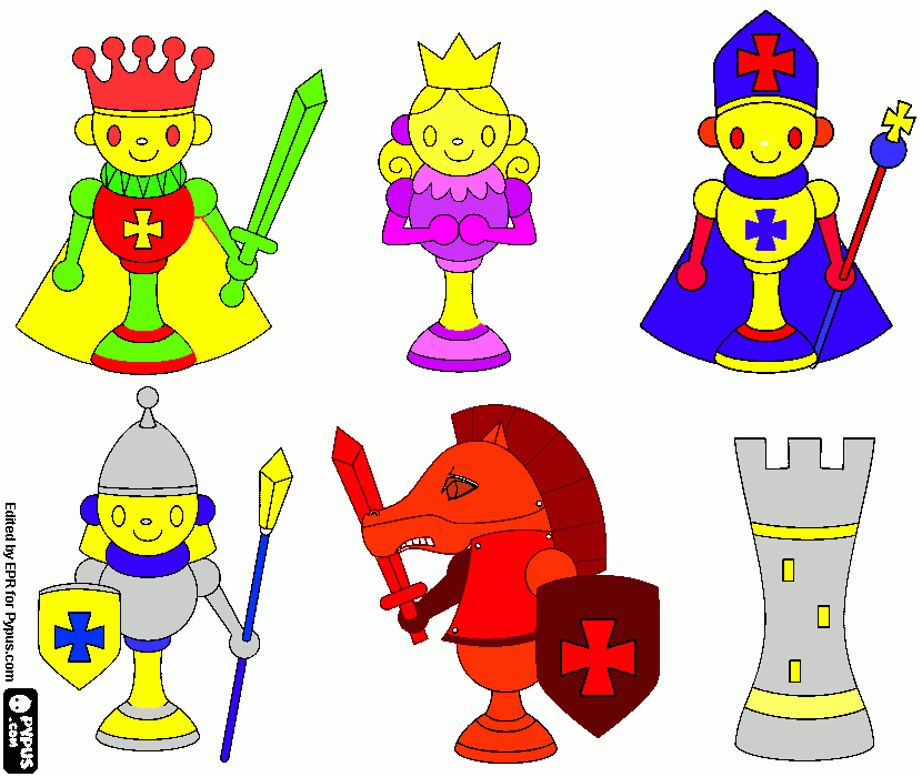 AJEDRES para colorear