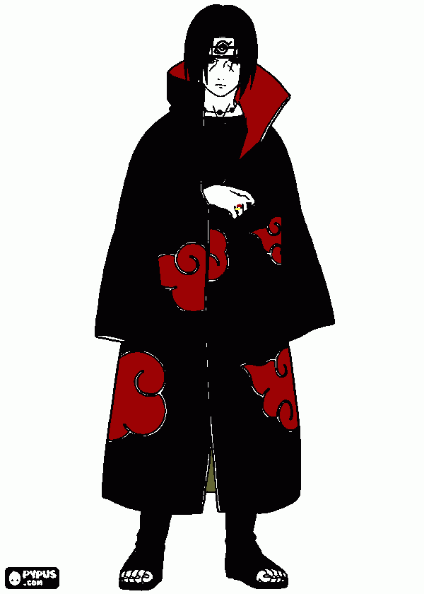 akatsuki de naruto  para colorear