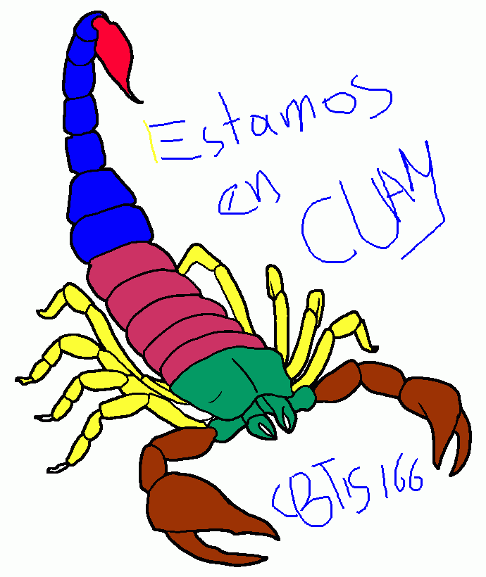 Alacrán de colores para colorear