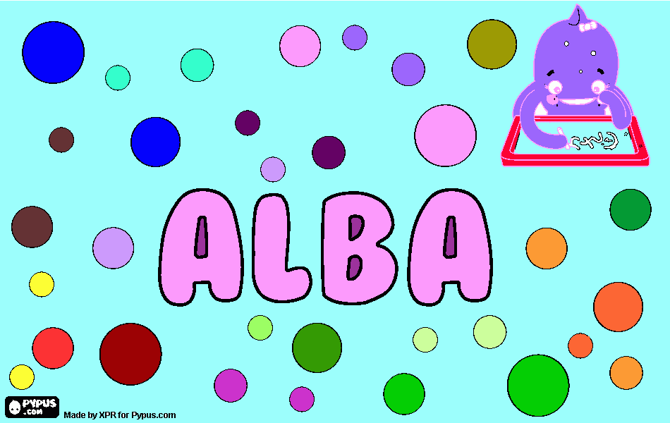 alba color para colorear
