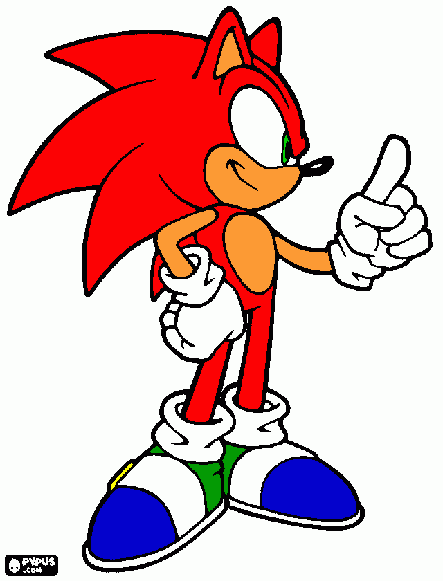 Alex the hedgehog  para colorear