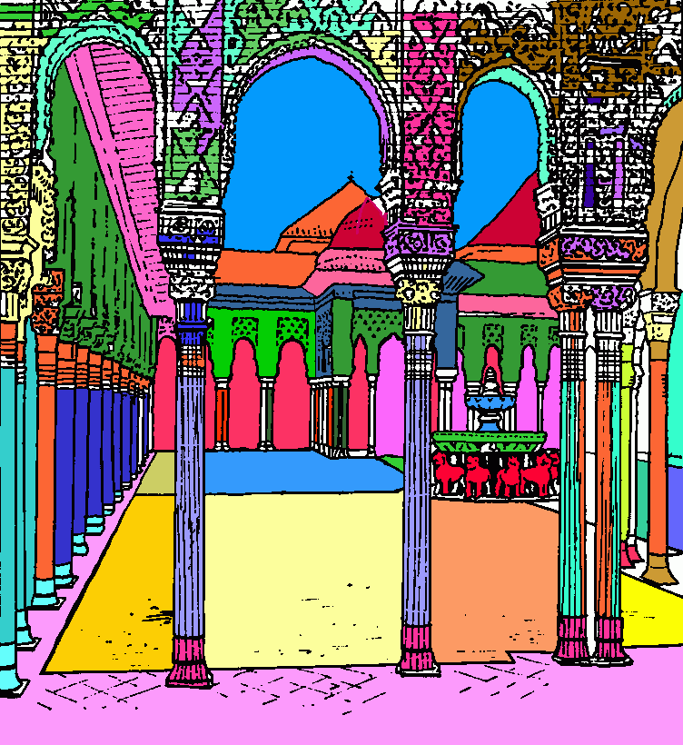alhambra para colorear