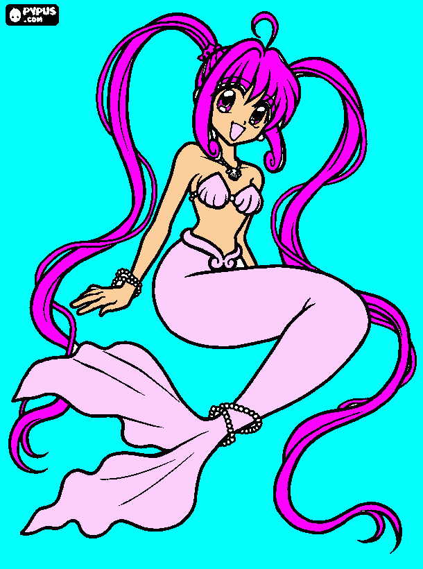 ali princesa de la perla pastel para colorear