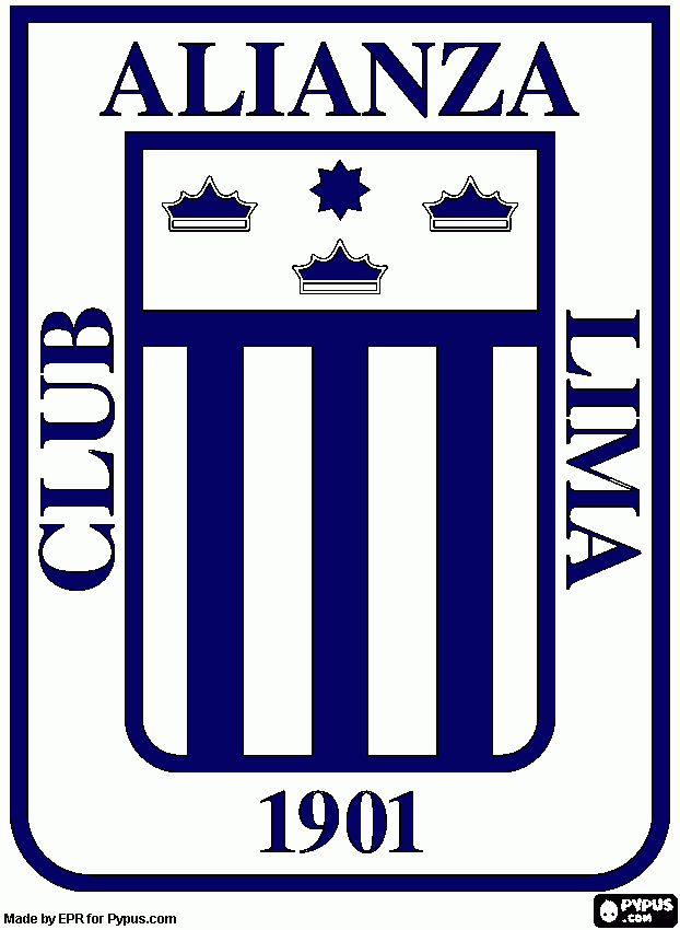 alianza lima para colorear