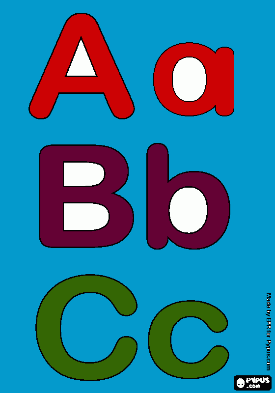 alphabet para colorear