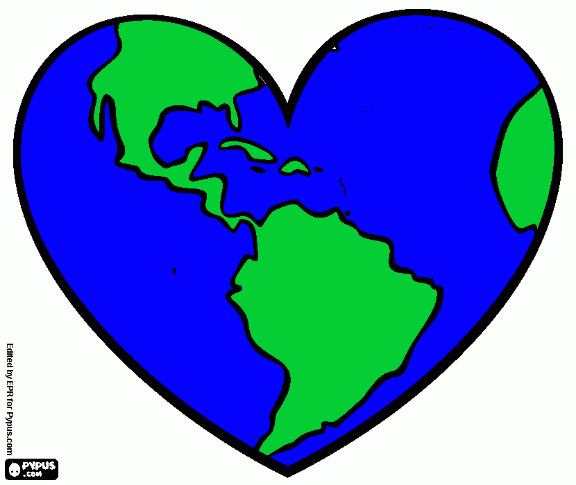AMA EL PLANETA para colorear