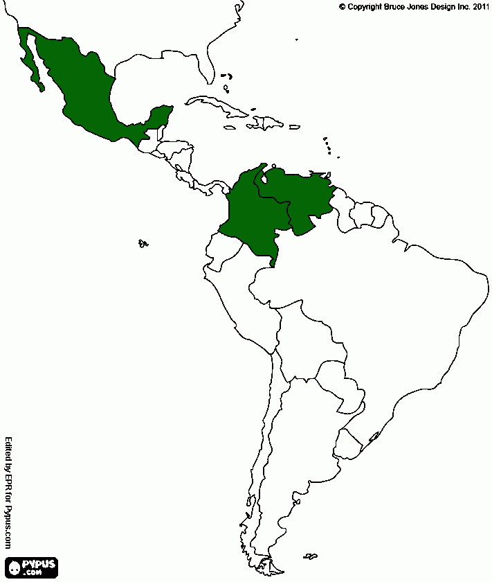 america latina tratado G3 para colorear