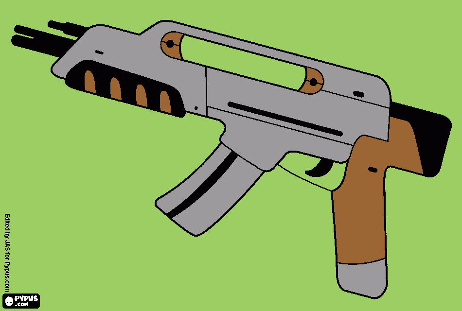 ametralladora para colorear