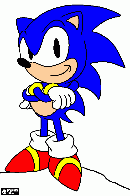 amor sonic para colorear