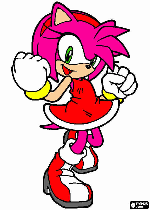 Amy Rose para colorear