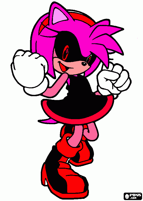 amy roses para colorear