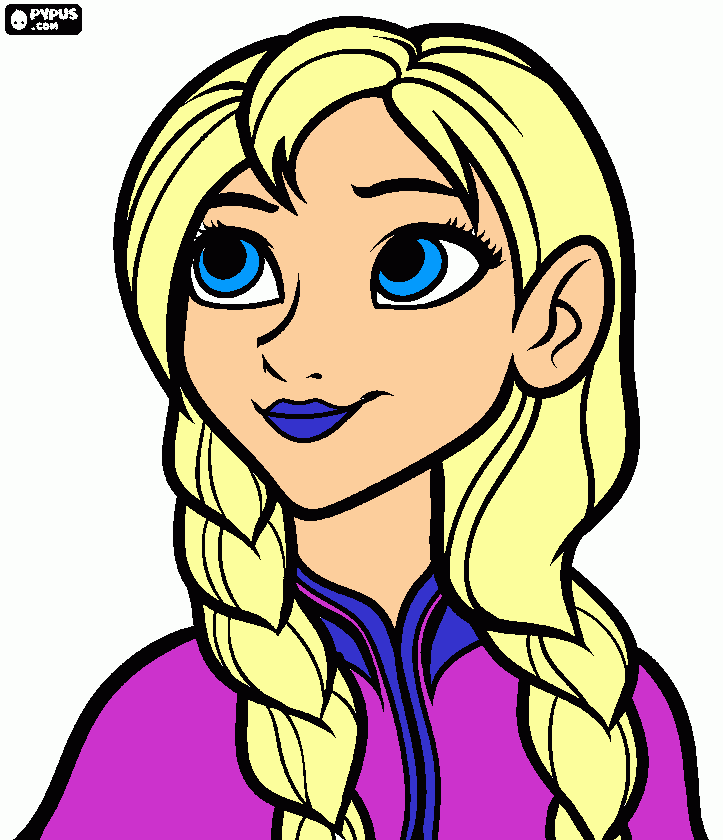 ana rubia para colorear