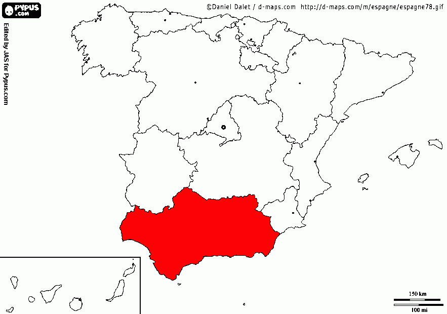 andalucia para colorear