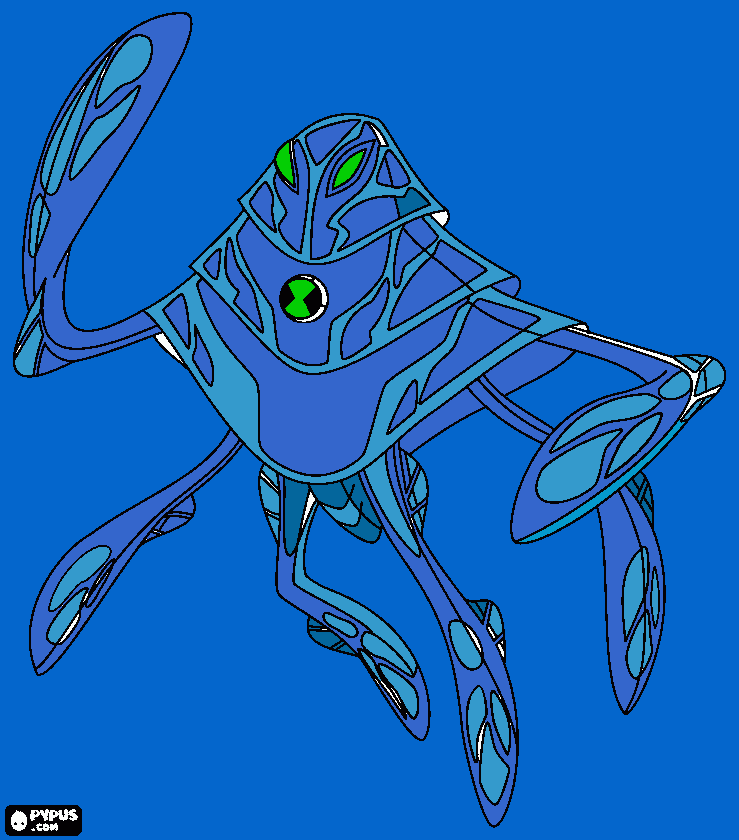 ANFIBIO DE BEN 10 para colorear