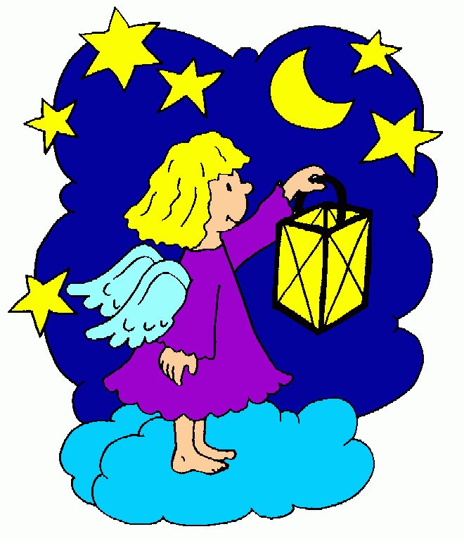 angel prendiendo la luz para colorear