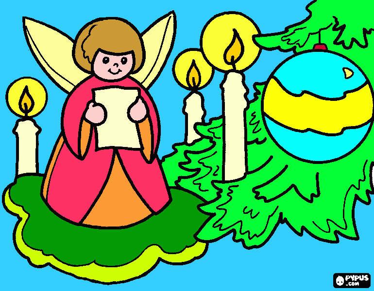 angel vela para colorear