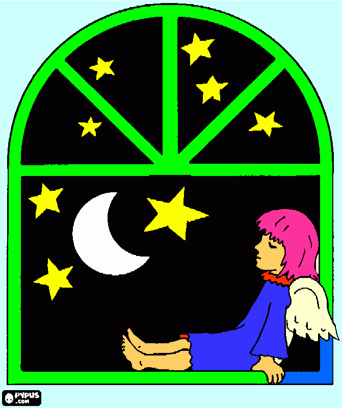 angel Zacarias para colorear