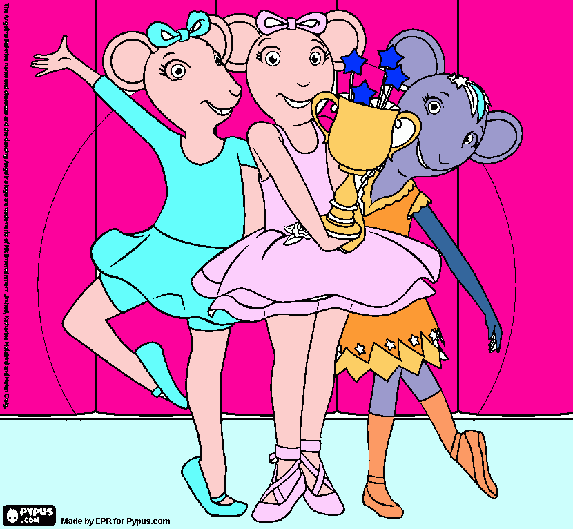 angelina balerina para colorear
