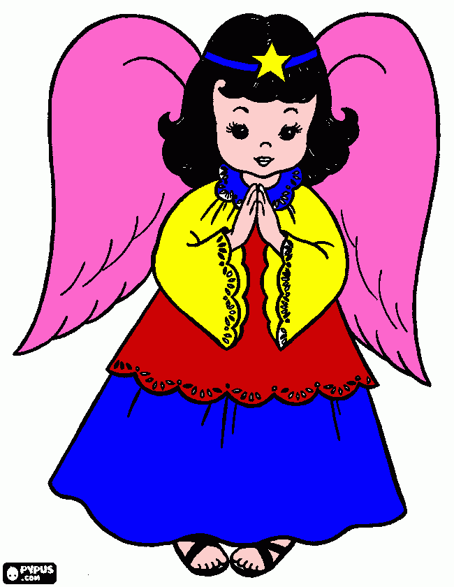 Angelito de mi vida para colorear