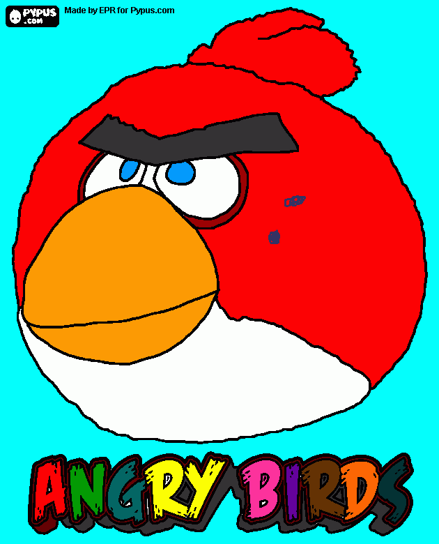 ANGRY BIRDS GUELA TAZOS para colorear