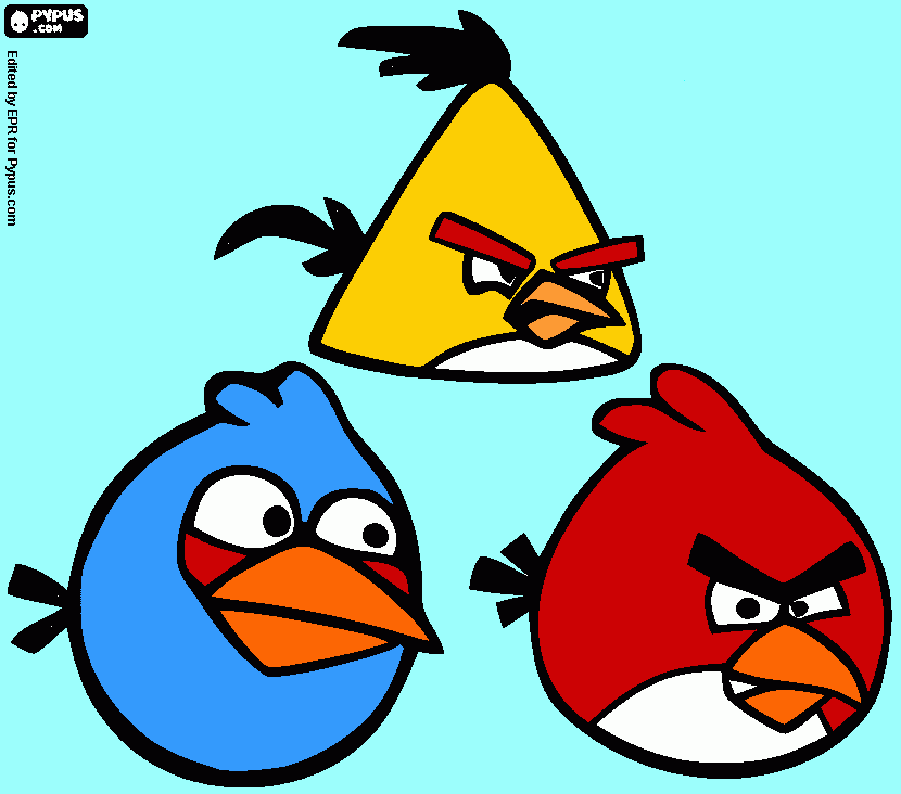 angry birds imagen para colorear