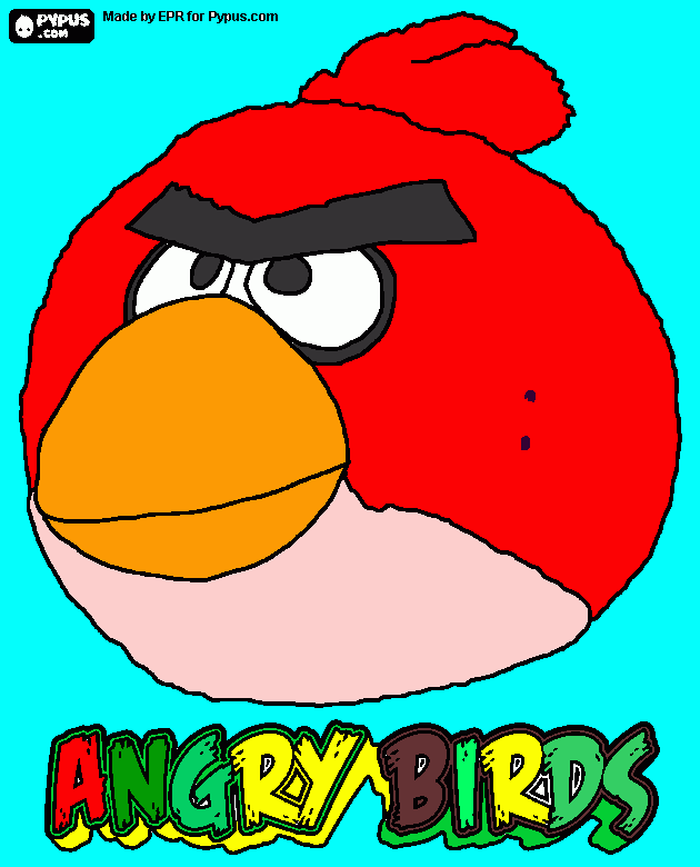 ANGRY BIRDS VUELA TAZOS para colorear