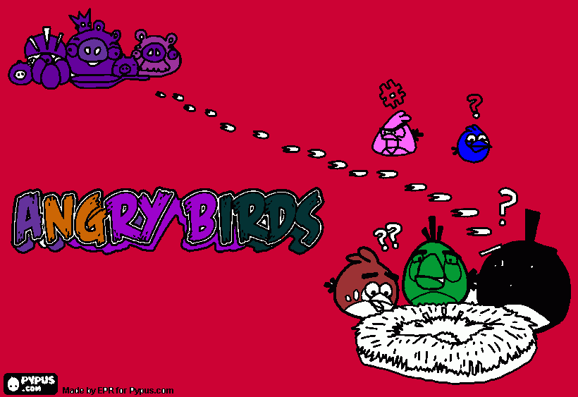 angry brirsd para colorear