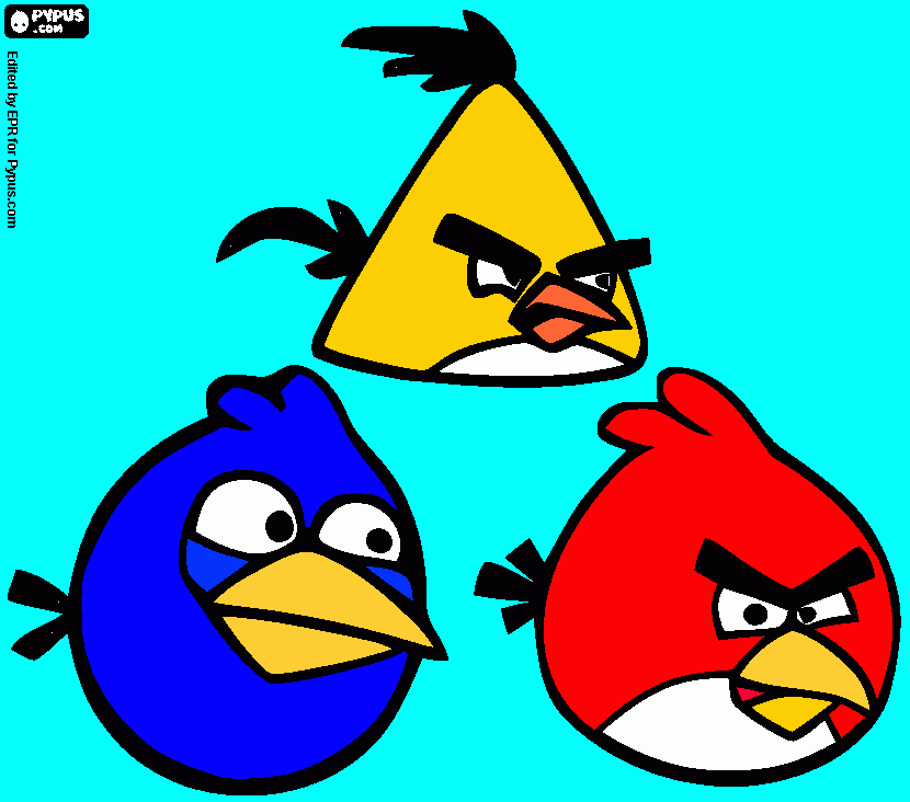 ANGRY BYDS para colorear