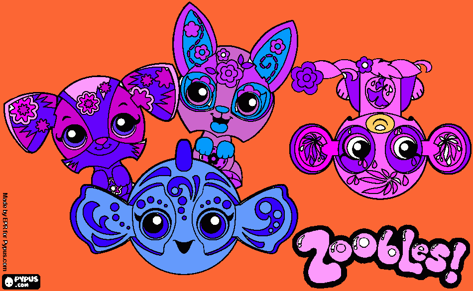 animalitos que se visten de primavera para colorear