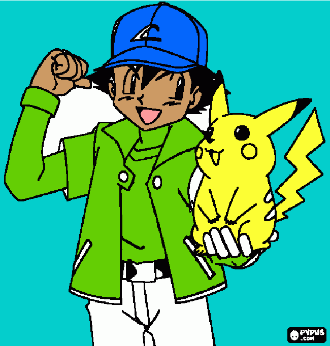 Animme pokemón serie  para colorear