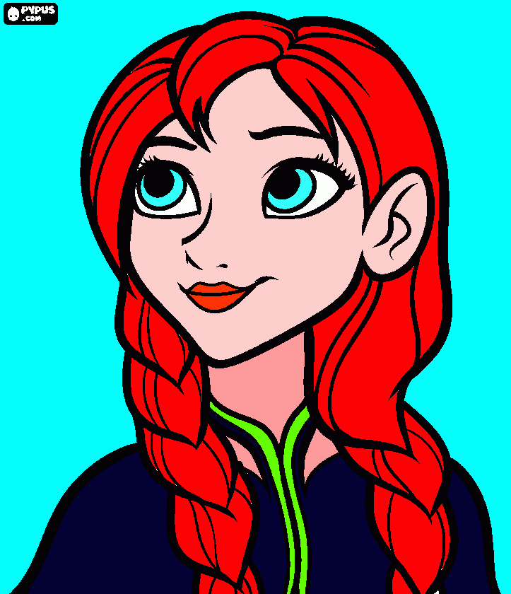 Anna estupida para colorear