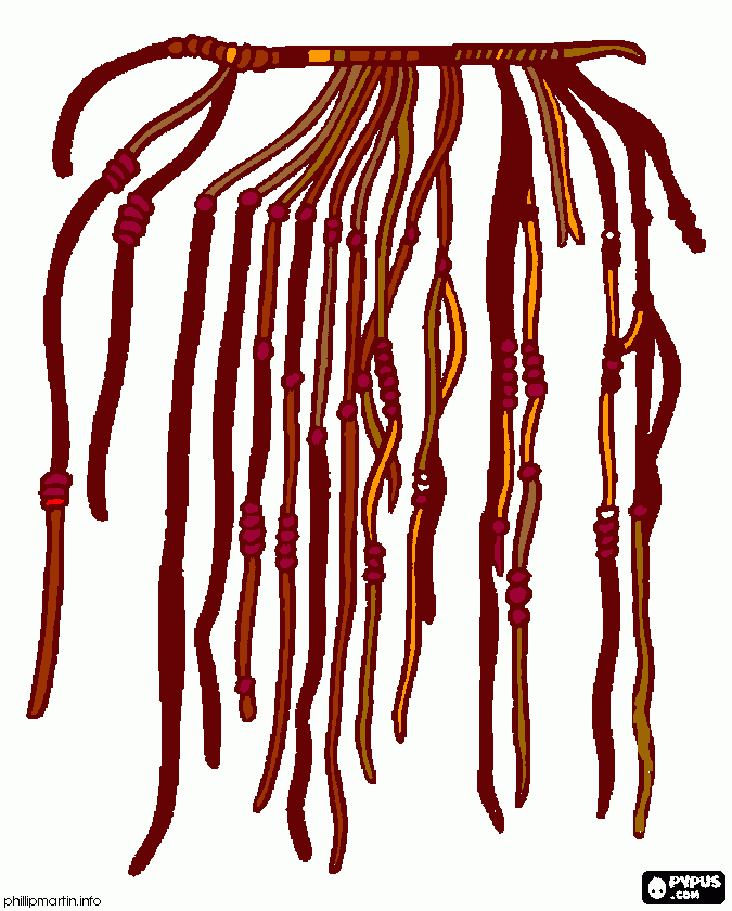 antiguo sistema inca para contar para colorear