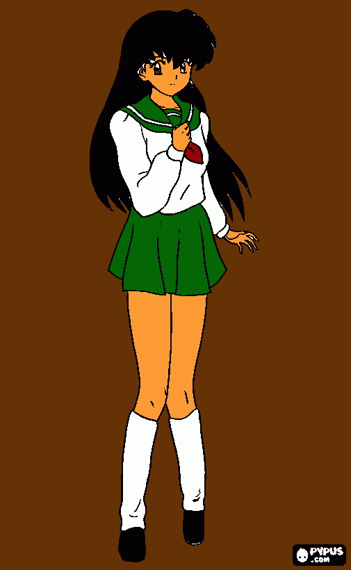 aome inuyasha para colorear