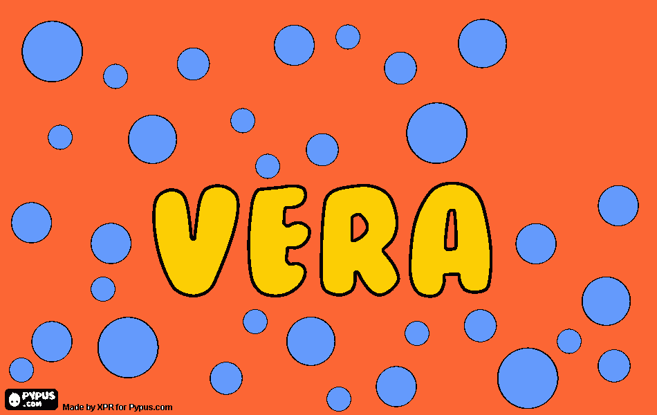 Apellido Vera para colorear