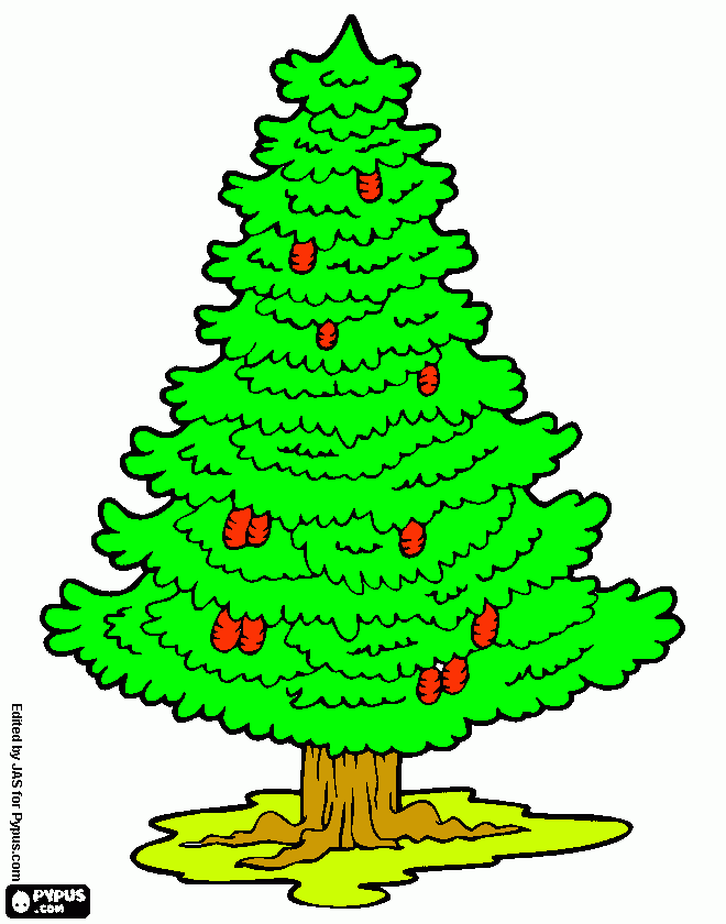 arbol de nabidad para colorear