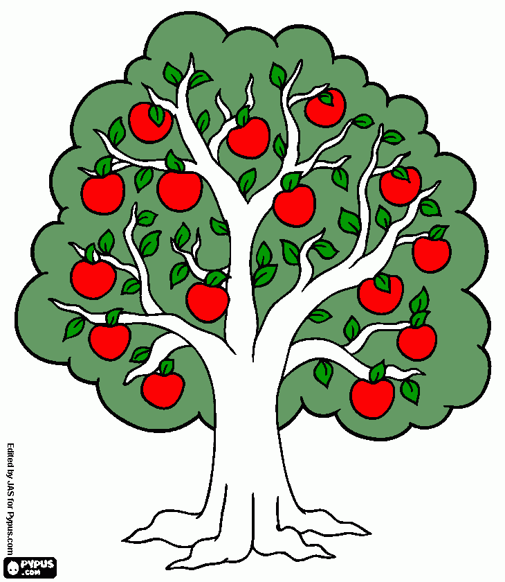 arbol manzano para colorear, arbol manzano para imprimir arbol manzano para colorear, arbol manzano para imprimir