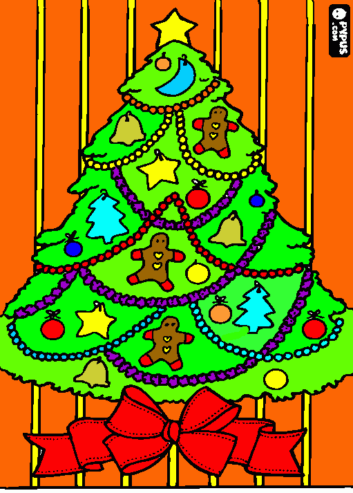 Arbol Navidad para colorear