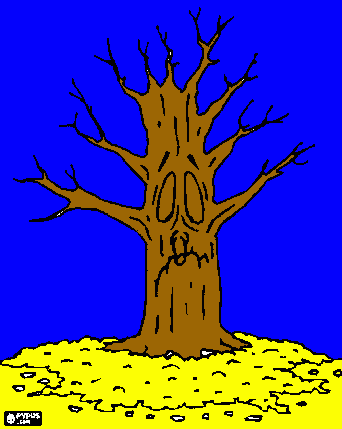 arbre tardor para colorear
