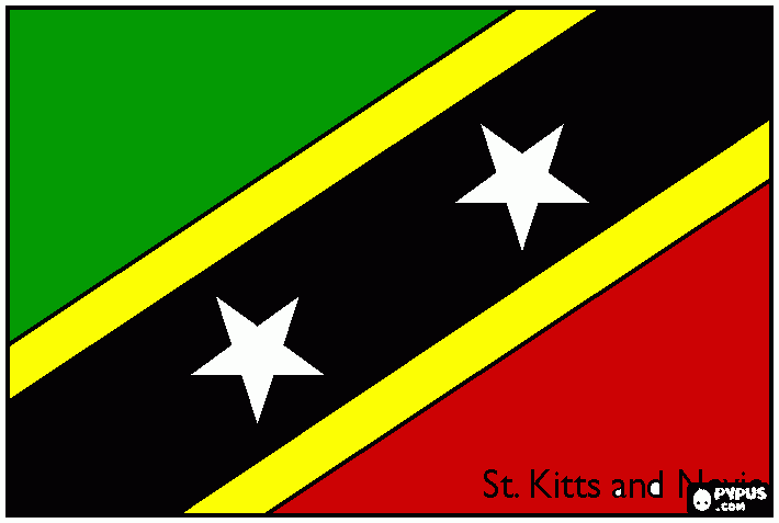 Ariel y Dugales St. Kitts y Nevis para colorear