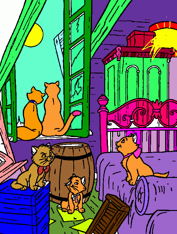 aristogatos para colorear
