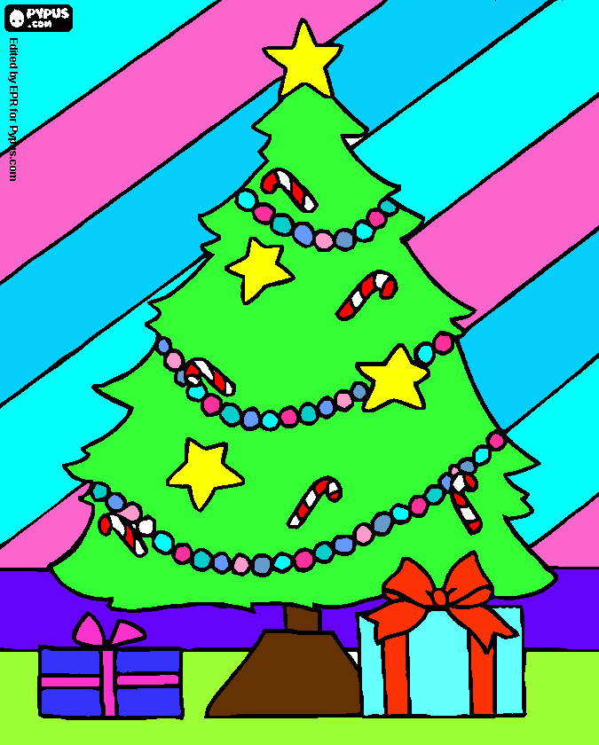 armar el arbol para colorear