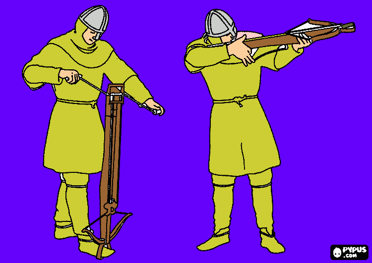 arqueros para colorear