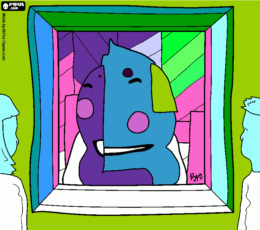 arte, un autoretrato abstracto de Pypus para colorear