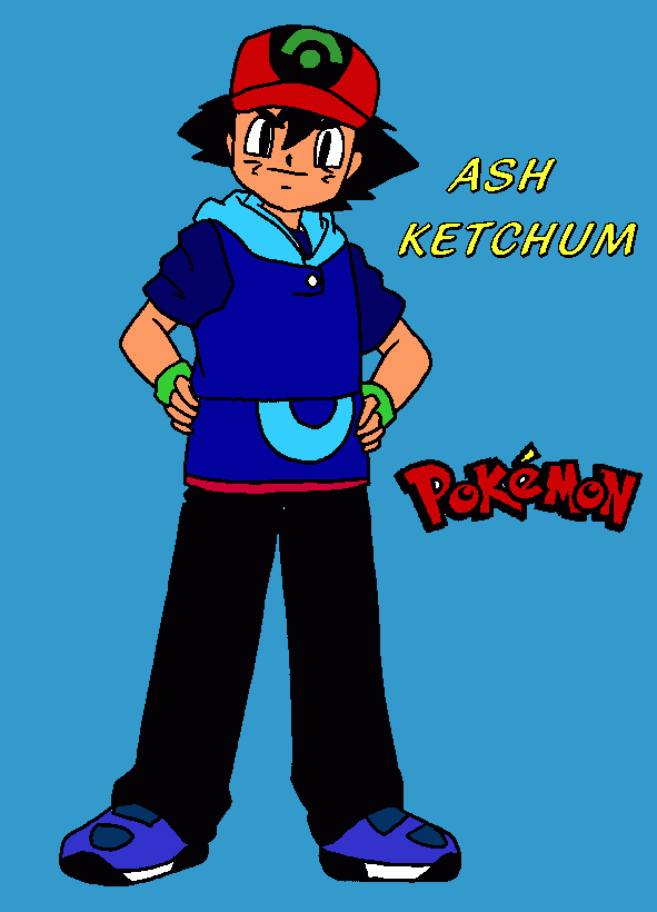 ash ketchum para colorear