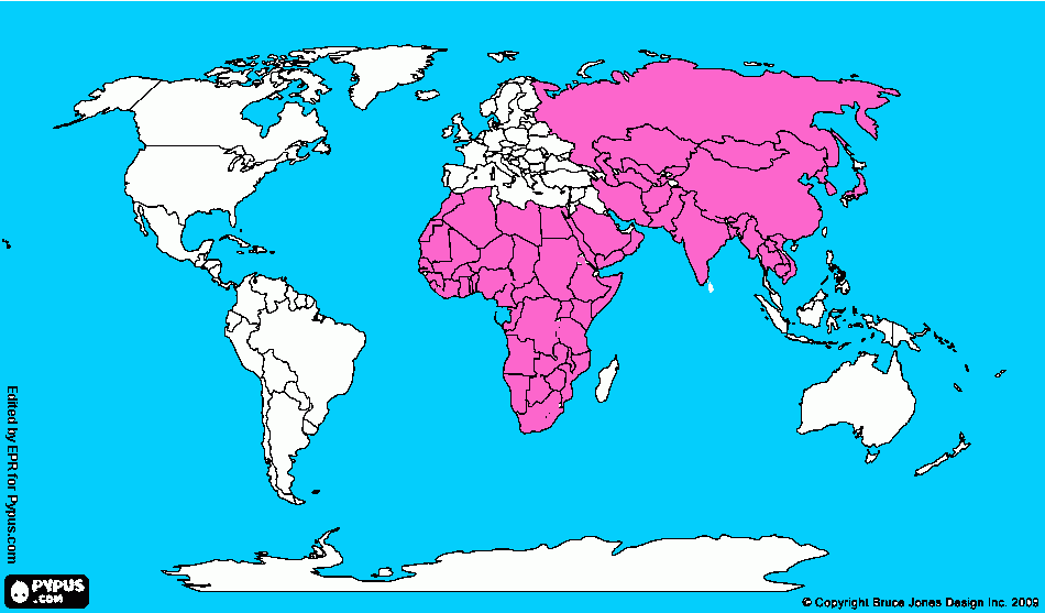asia y africa  para colorear
