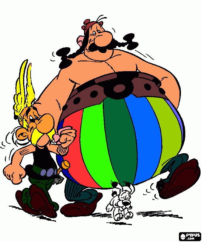 ASTERIX Y OBELIX para colorear