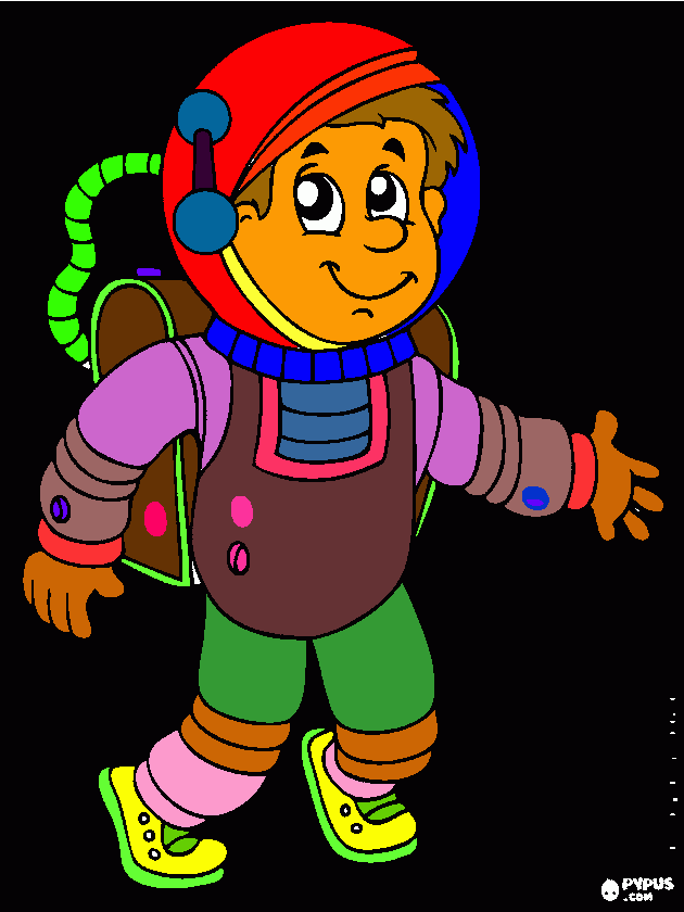 astronauta de HUGO SANCHEZ para colorear